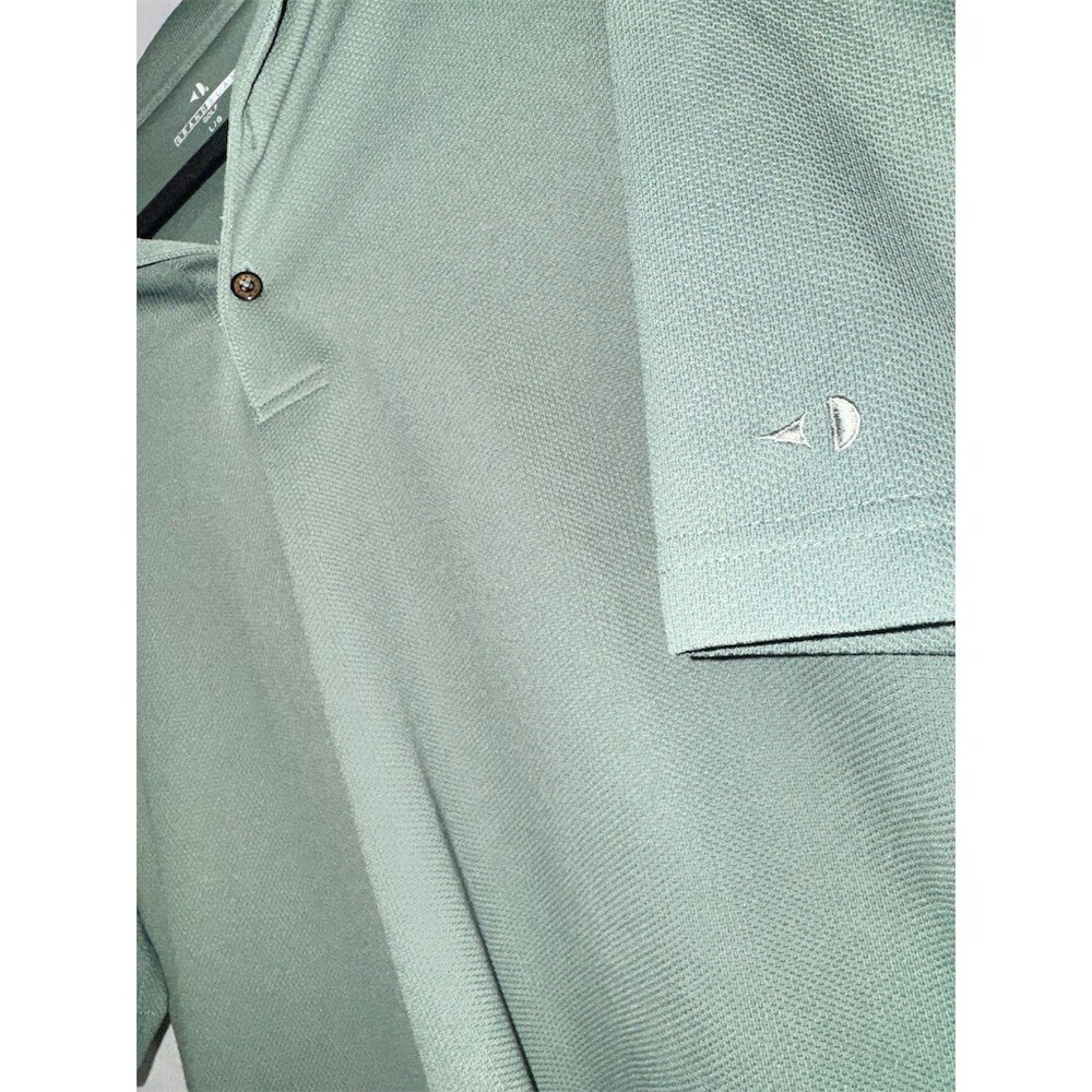 Golf Polo Shirt Men's Size L Green Golf Performance Short Sleeve